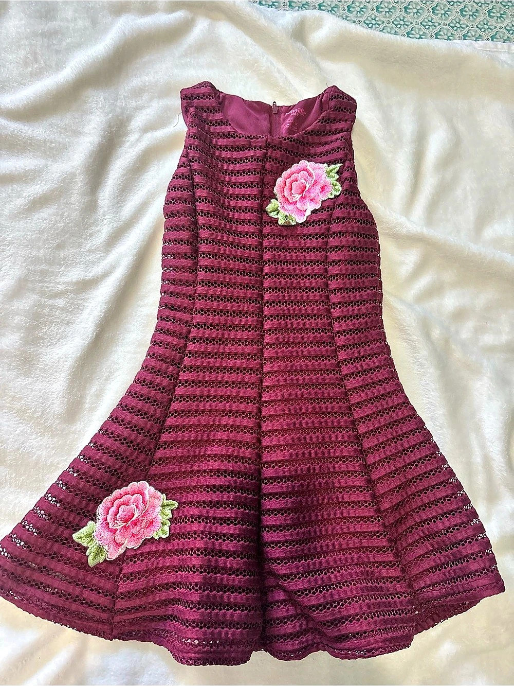 Nanette kids Girls Striped Floral Party Dress Size 6X